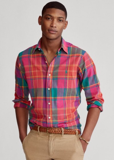 Men's Polo Ralph Lauren Classic Fit Madras Shirts | 528910UID